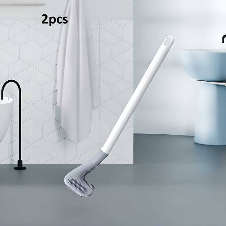 Toilet Brush - Wall - Mounted Long - Handled Golf Head Toilet Brush with Hook(Pack of 2) - Furnishicon
