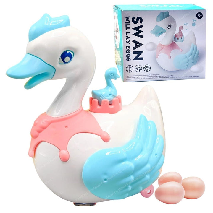 Swan Lay Egg Toy for Kids - 360 Degree Rotation - Furnishicon