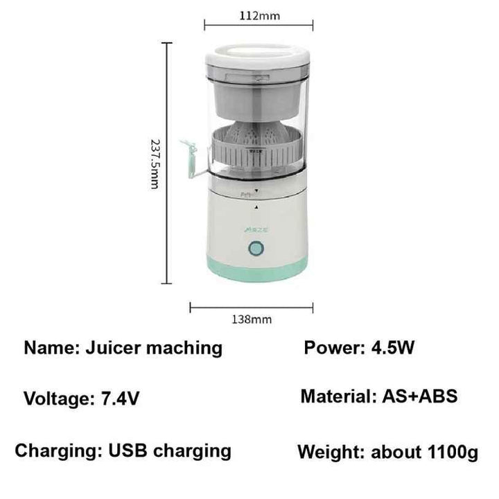 Portable USB Mini Electric Rechargeable Blender Fruit Fresh Juice Lemon Maker - Furnishicon