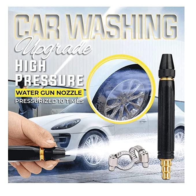 Portable High Pressure Washing Water Nozzle (Black) - Furnishicon