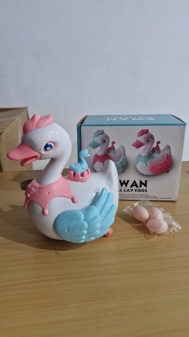 Swan Lay Egg Toy for Kids - 360 Degree Rotation - Furnishicon
