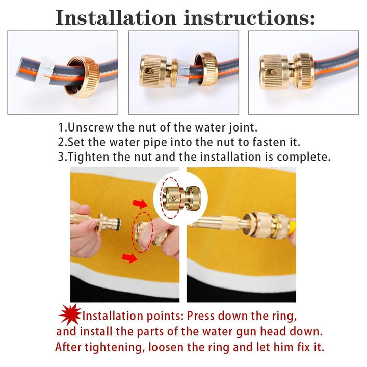 Portable High Pressure Washing Water Nozzle (Brass) - Furnishicon