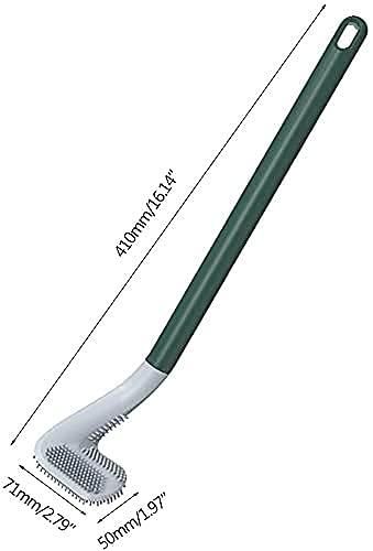 Toilet Brush - Wall - Mounted Long - Handled Golf Head Toilet Brush with Hook(Pack of 2) - Furnishicon