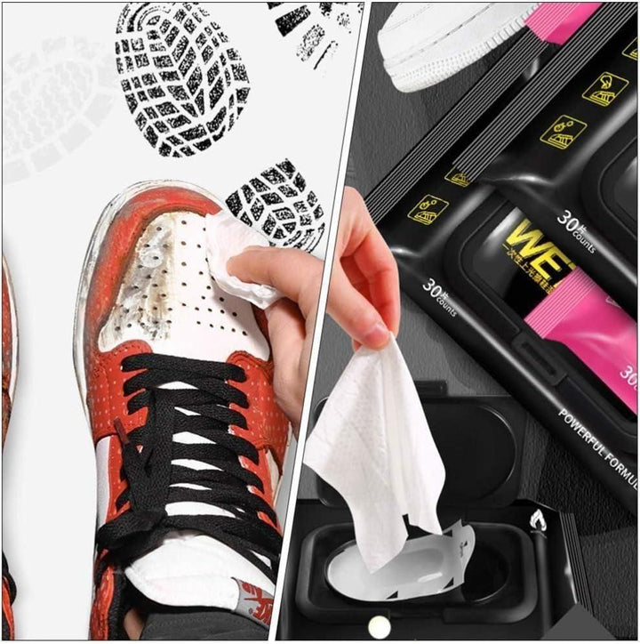 Natural Sneaker & Shoe Cleaner Wipes - 1 Packs of 80 - Furnishicon