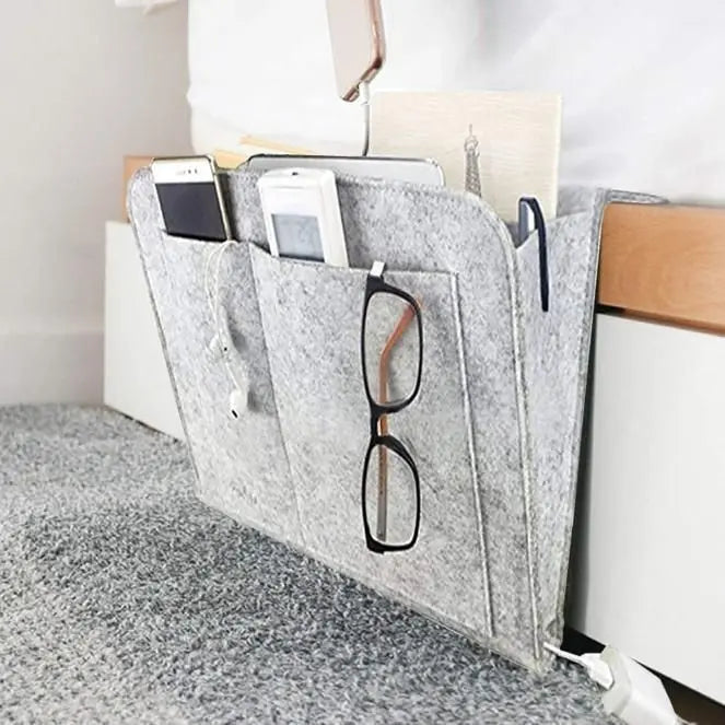 Bedside Caddy Essentials Pocket Hanging Storage Organizer - Furnishicon