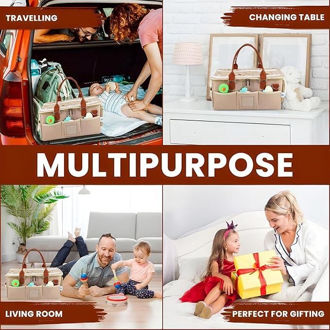 Nursery Storage Organizer - Foldable and Portable for Travelling - Furnishicon