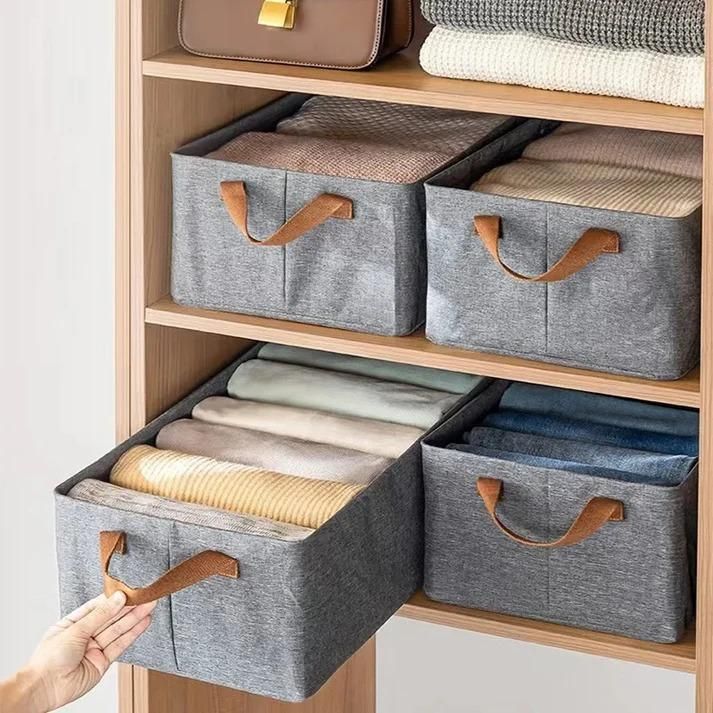 Flexi Fold Large Cloth Basket Assorted Color - Furnishicon