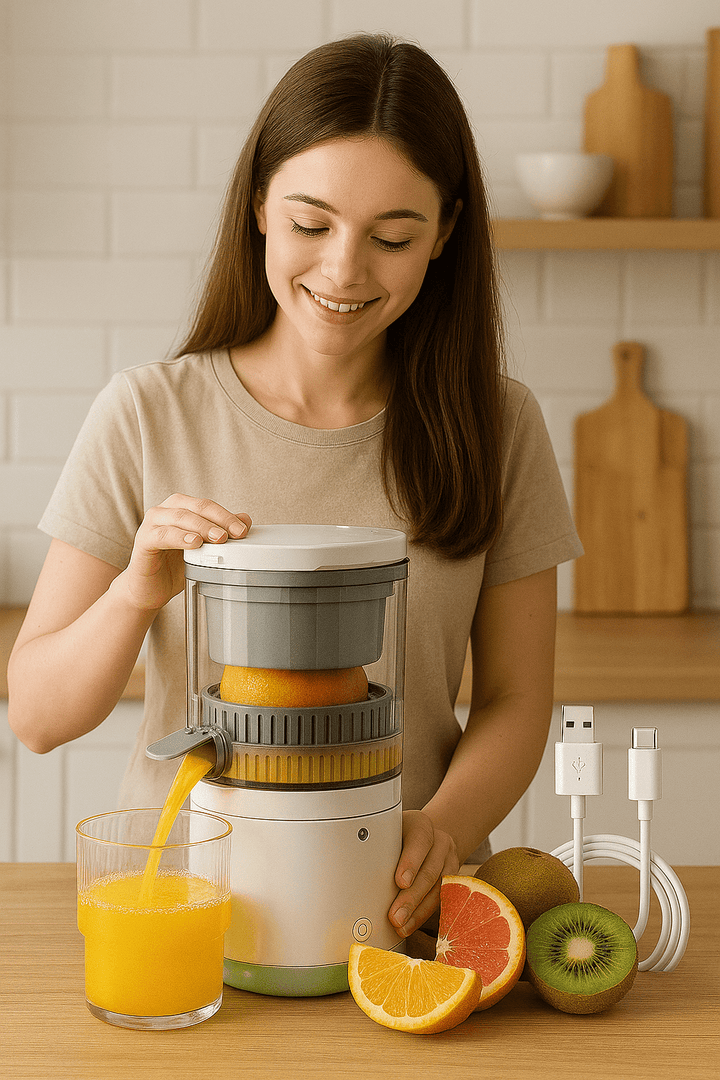 Portable USB Mini Electric Rechargeable Blender Fruit Fresh Juice Lemon Maker - Furnishicon