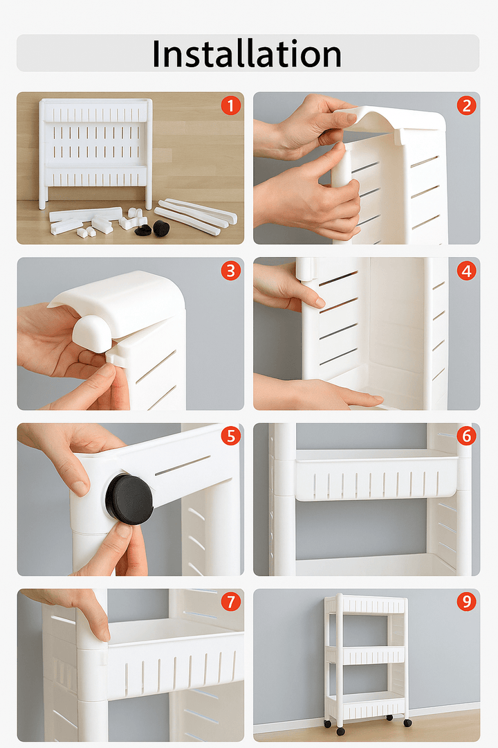 Organizer - 4 Layer Slim Rack Storage Organizer - Furnishicon
